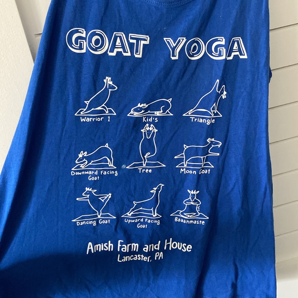 Goat Yoga Tank Top Size XL - Picture 2 of 5